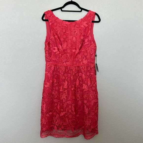 Adrianna Papell | Dresses | Adrianna Papell Coral Lace Dress | Poshmark